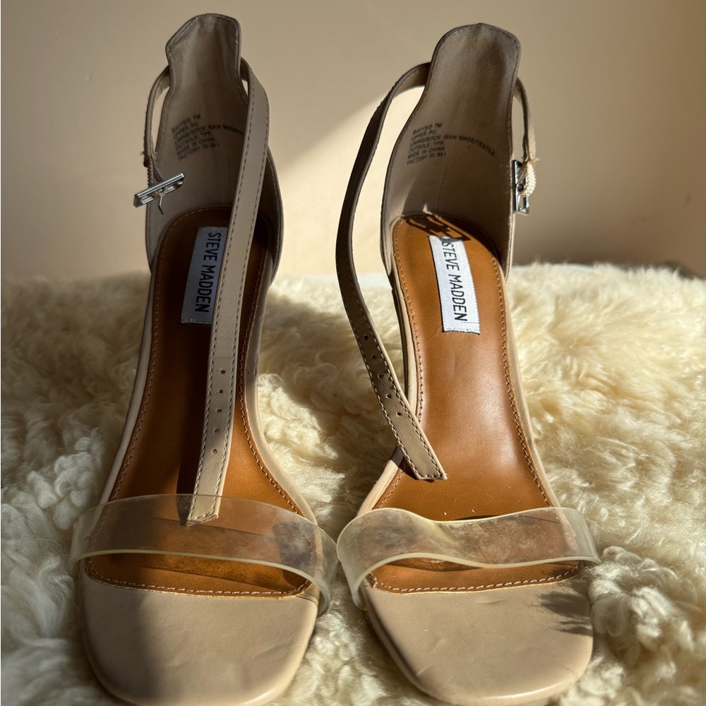 Steve Madden Nude Strappy Heels